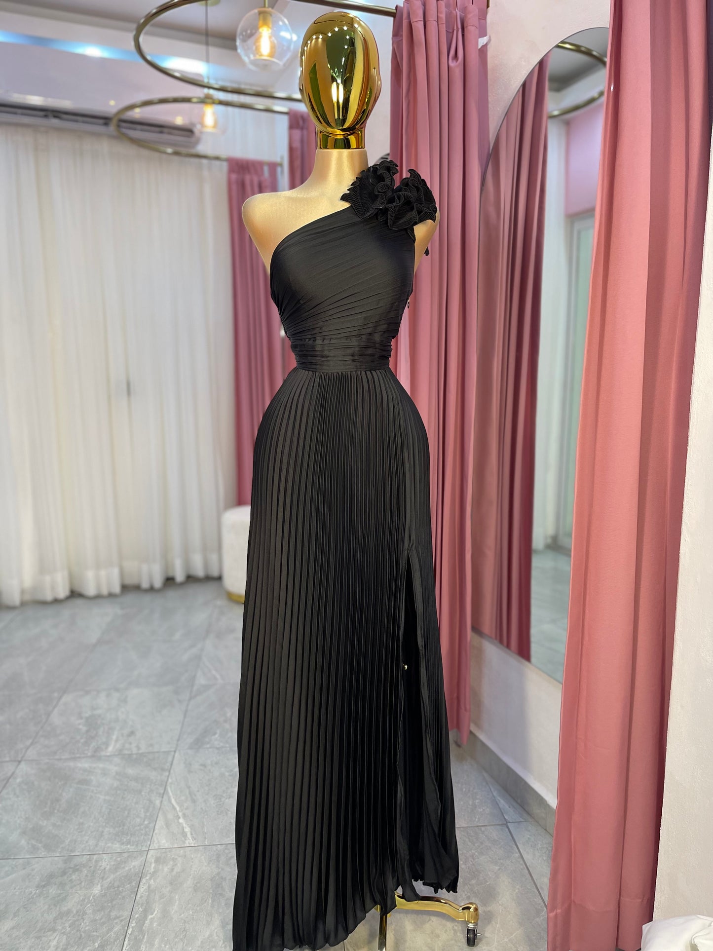 VESTIDO MAXI PLISADO