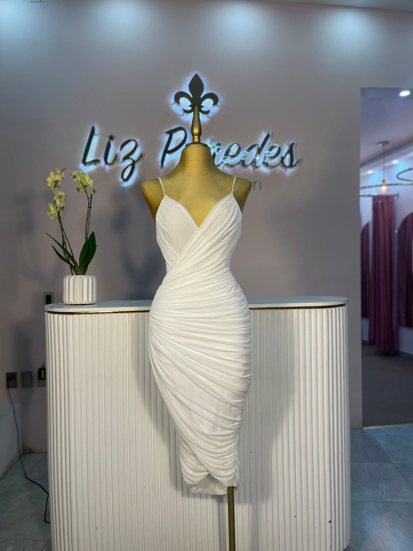 VESTIDO MIDI CRUZADO MESH