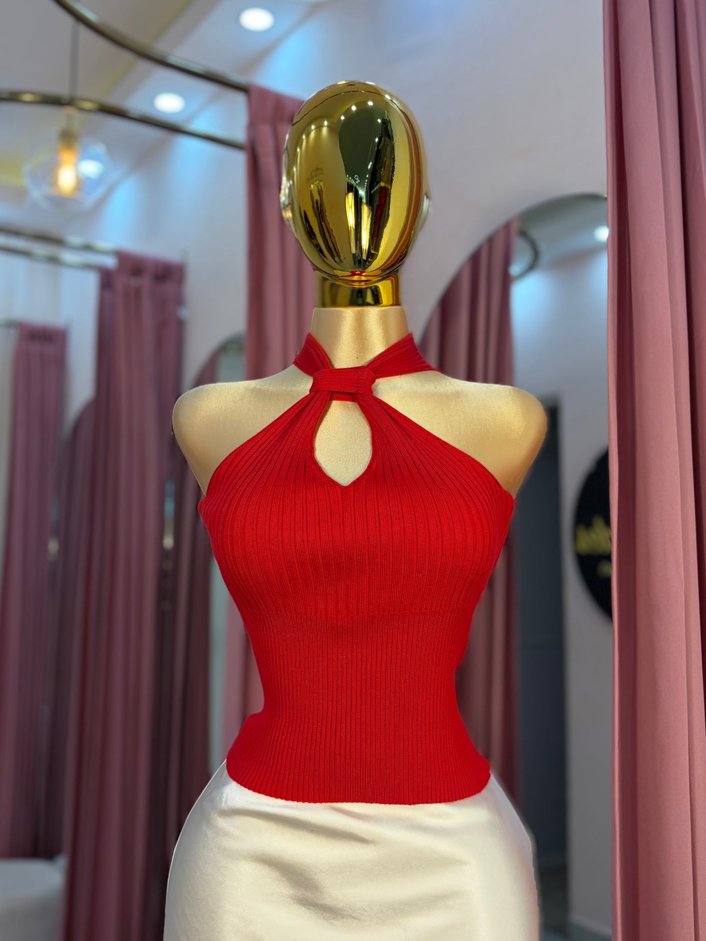 TOP BCO PUNTO HALTER