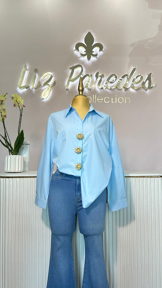 CAMISA BOTÓN DORADO