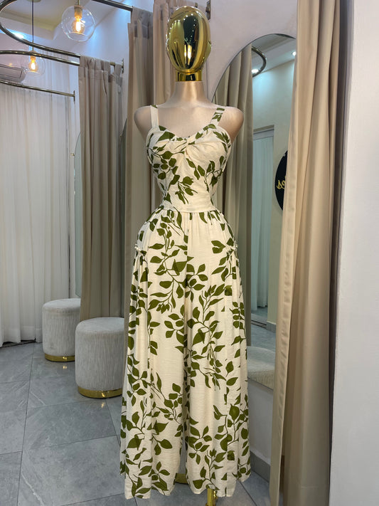 SET WIDE LEG BLANCO VERDE