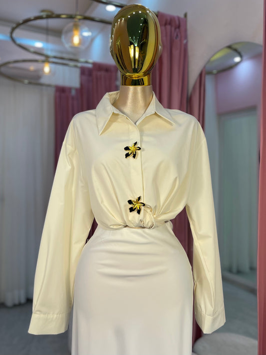 CAMISA BOTÓN DORADO