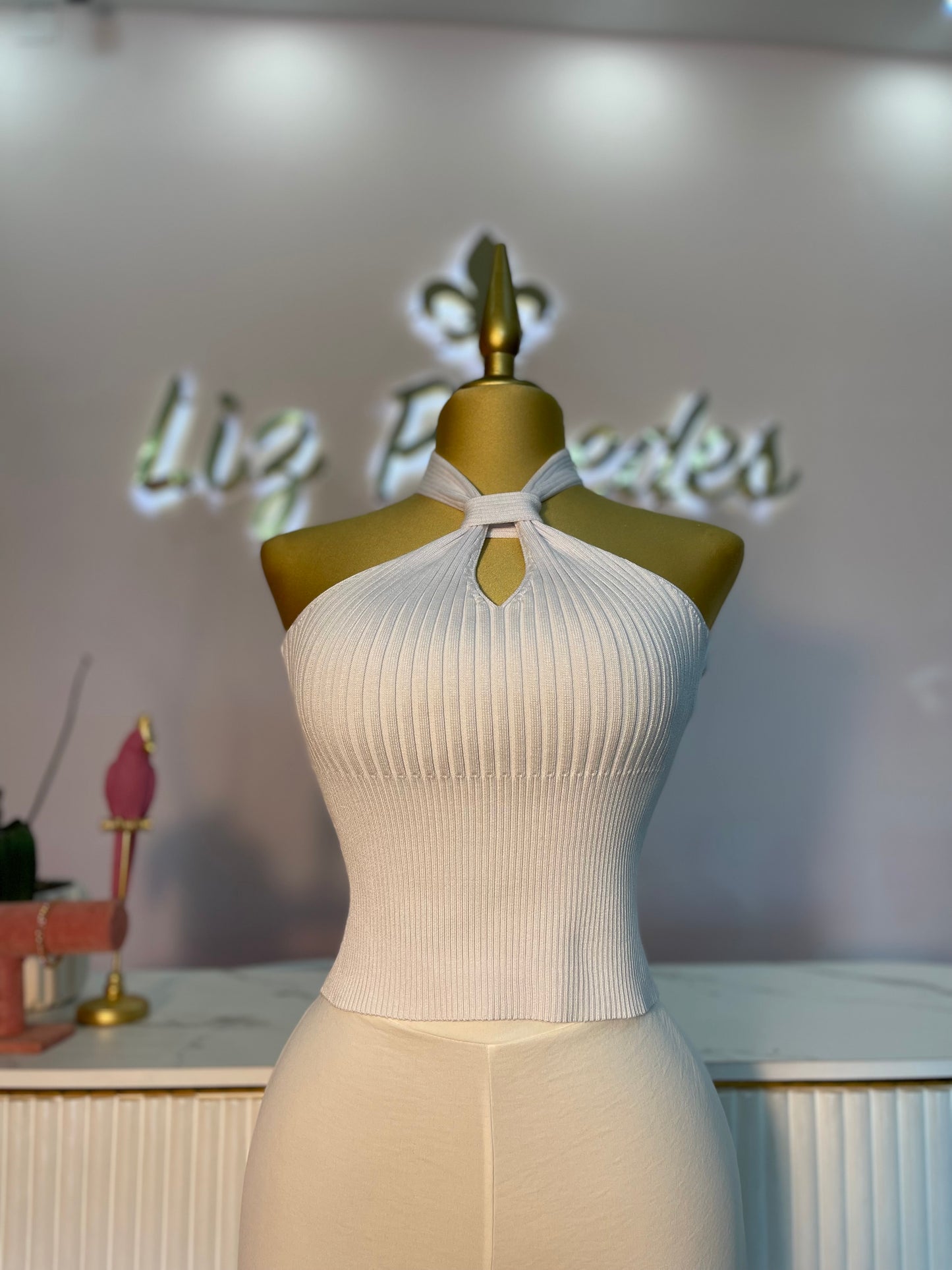 TOP BCO PUNTO HALTER