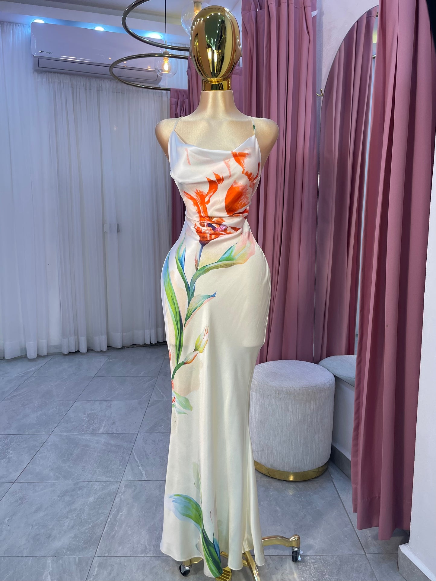 VESTIDO MAXI SATÉN EST ORQ.