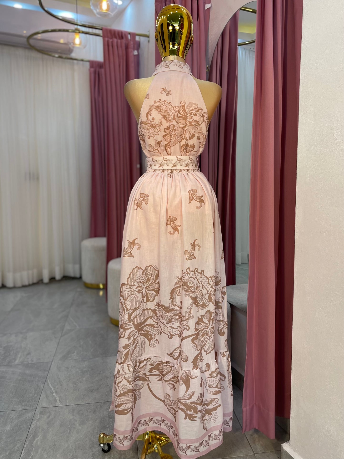 VESTIDO MAXI CINTURÓN