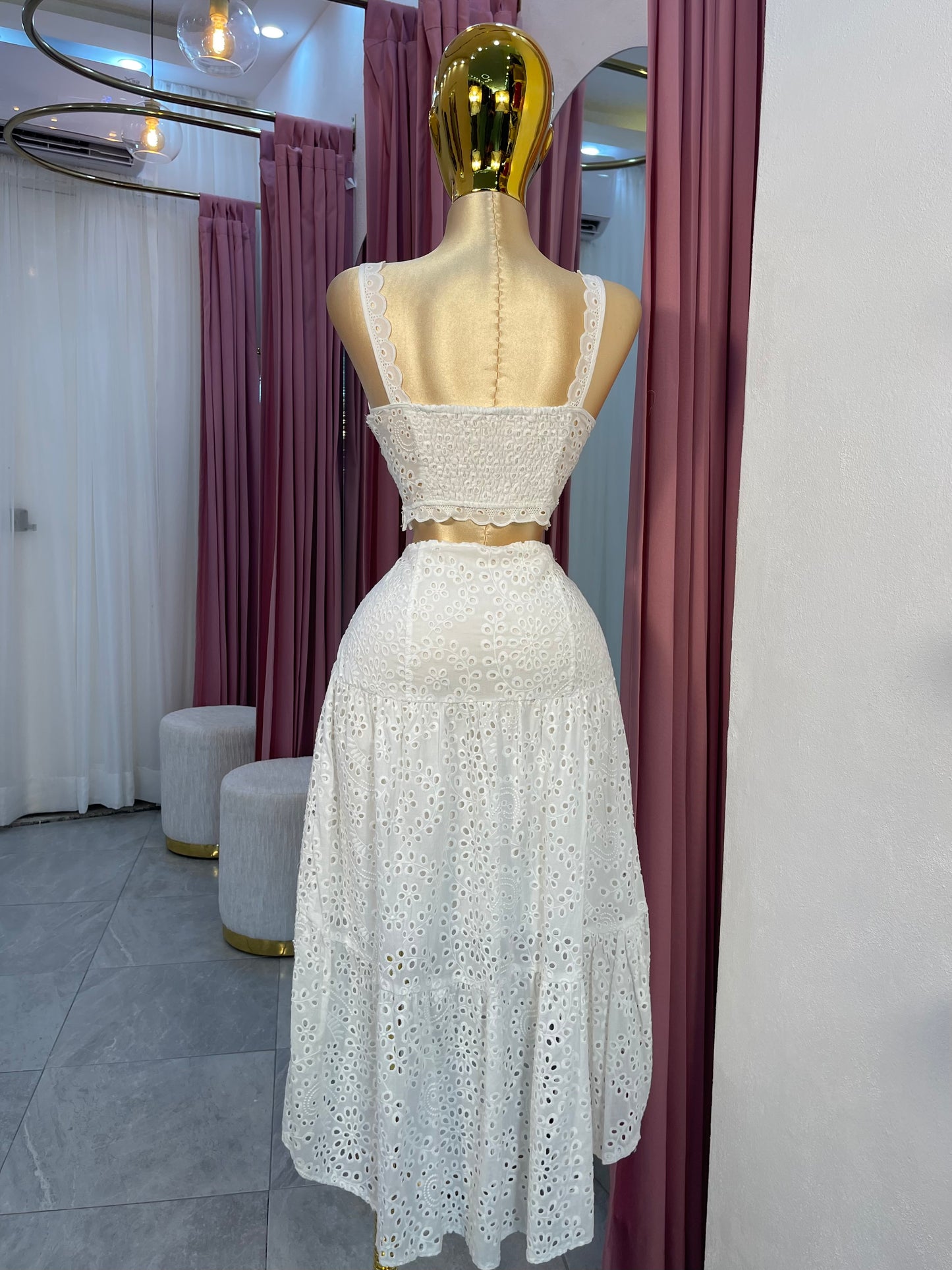 SET BORDADO TOP/FALDA