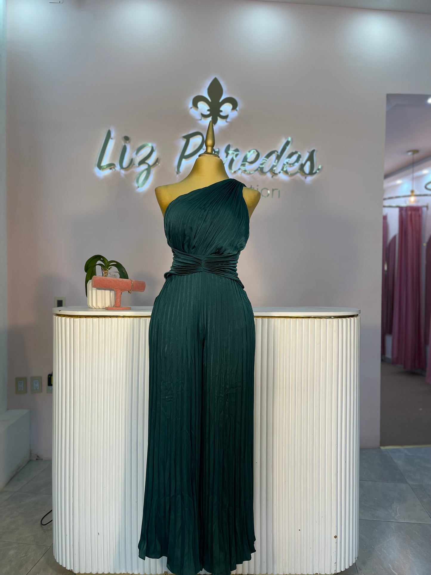 JUMPSUIT PLISADO VERDE