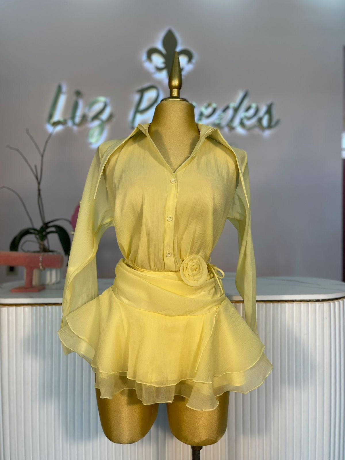VESTIDO MINI GASA