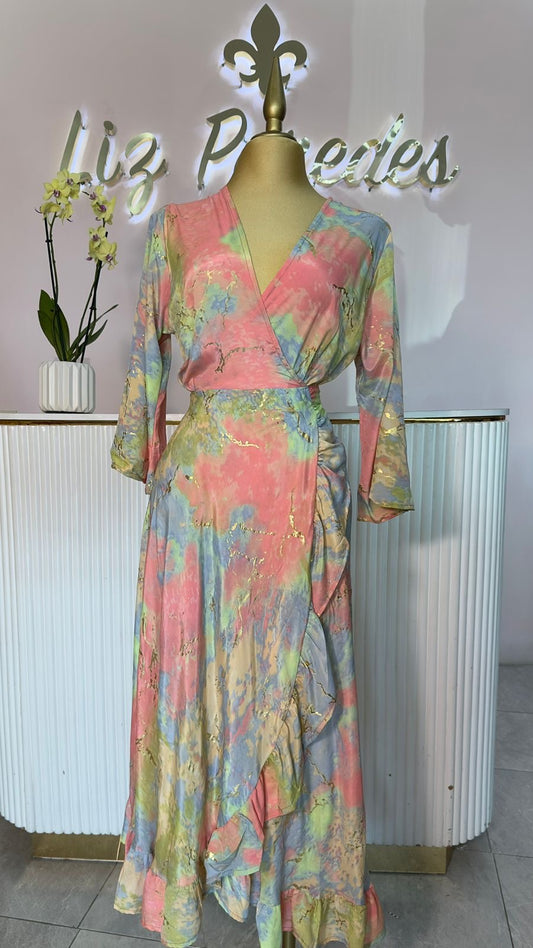 VESTIDO HINDÚ CRUZADO