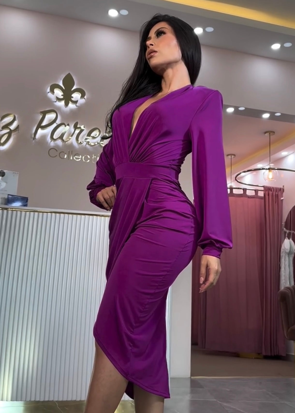 VESTIDO LICRA MANGA LARGA