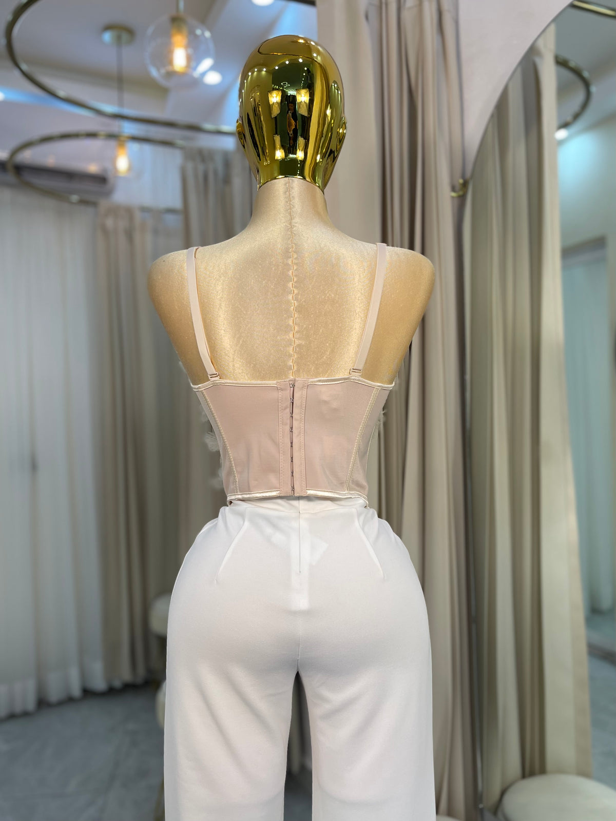 CORSET TAUPE FLORES
