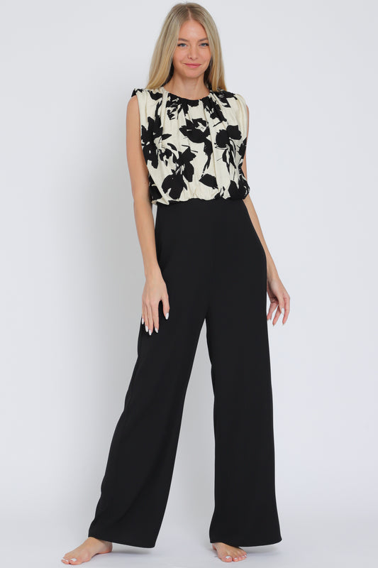 JUMPSUIT PANTALÓN NEGRO EST. FLORES