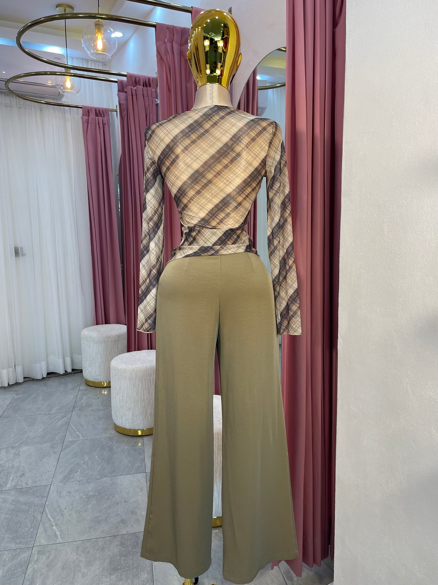 SET CAFÉ MESH PANTALÓN