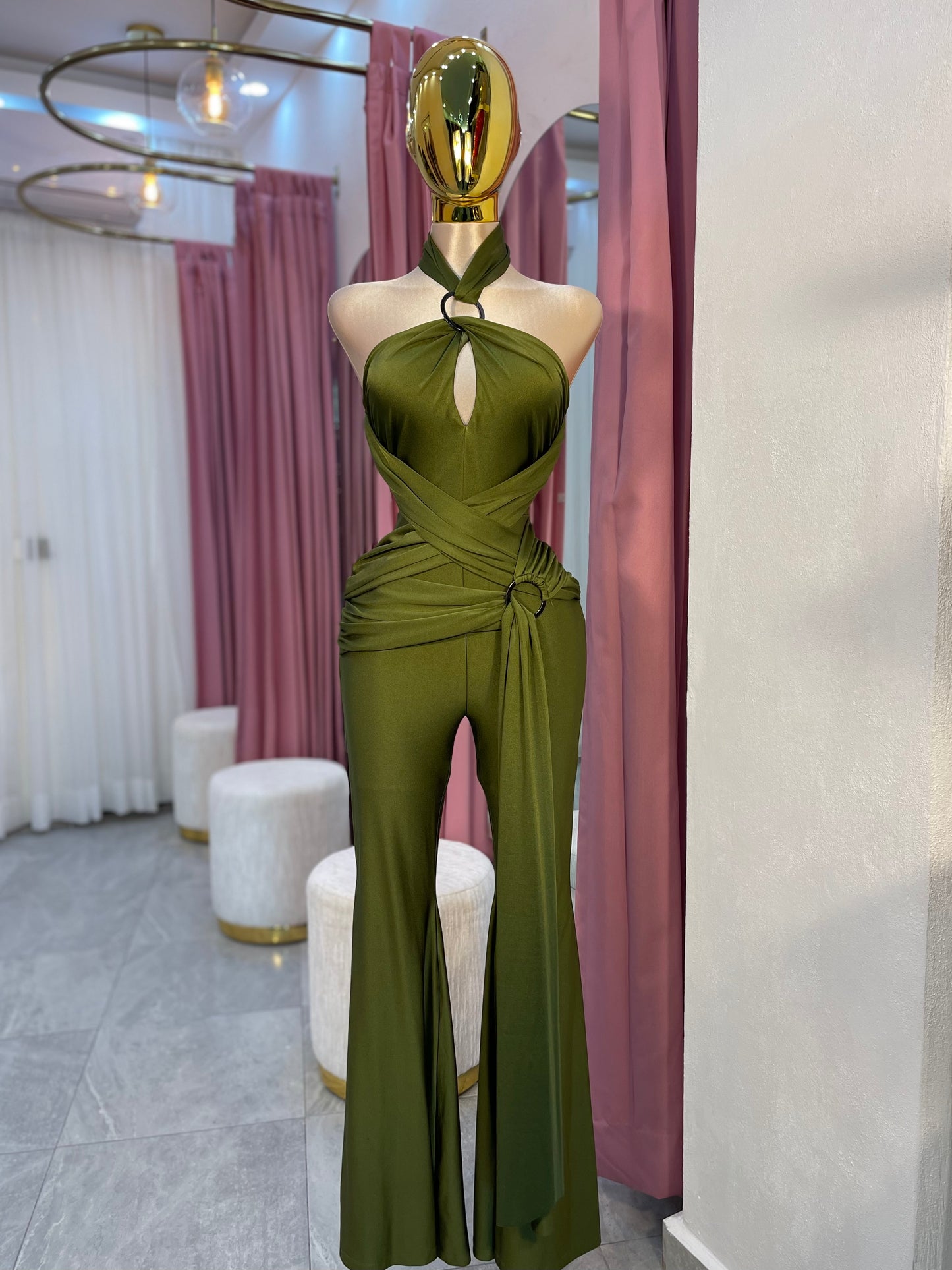 JUMPSUIT LICRA VERDE OLIVO