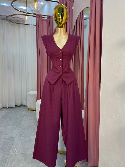 SET CHALECO MAGENTA