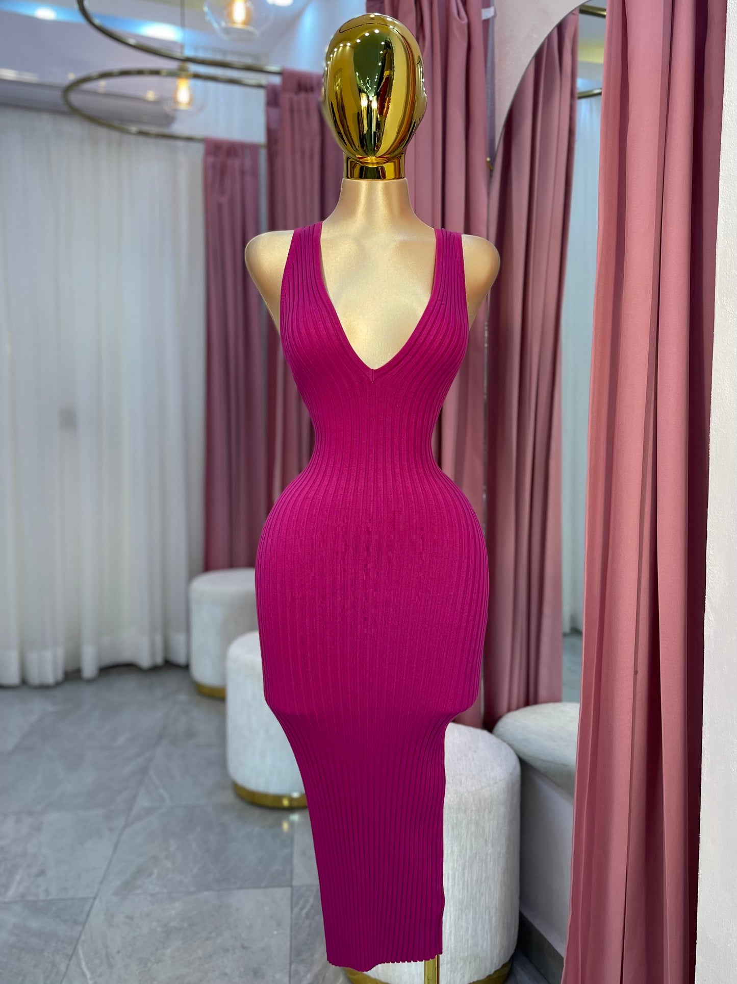 VESTIDO TELA DE PUNTO SIN MANGAS
