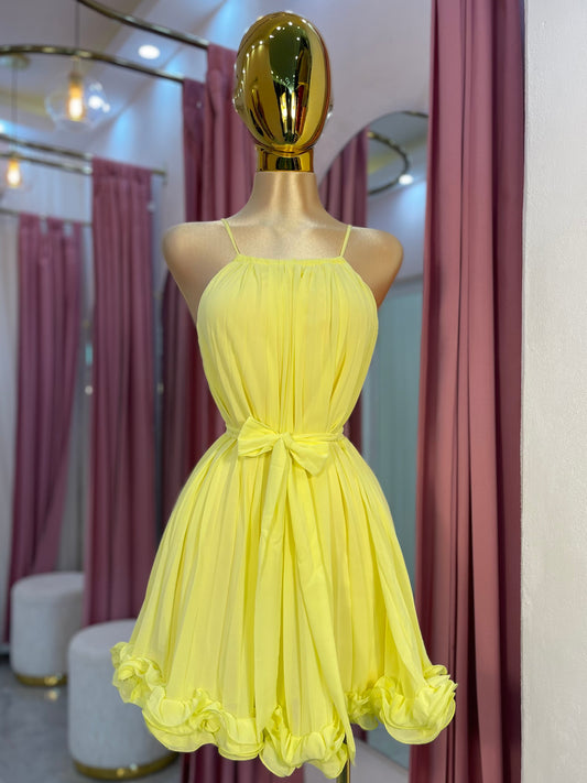 VESTIDO MINI AMARILLO