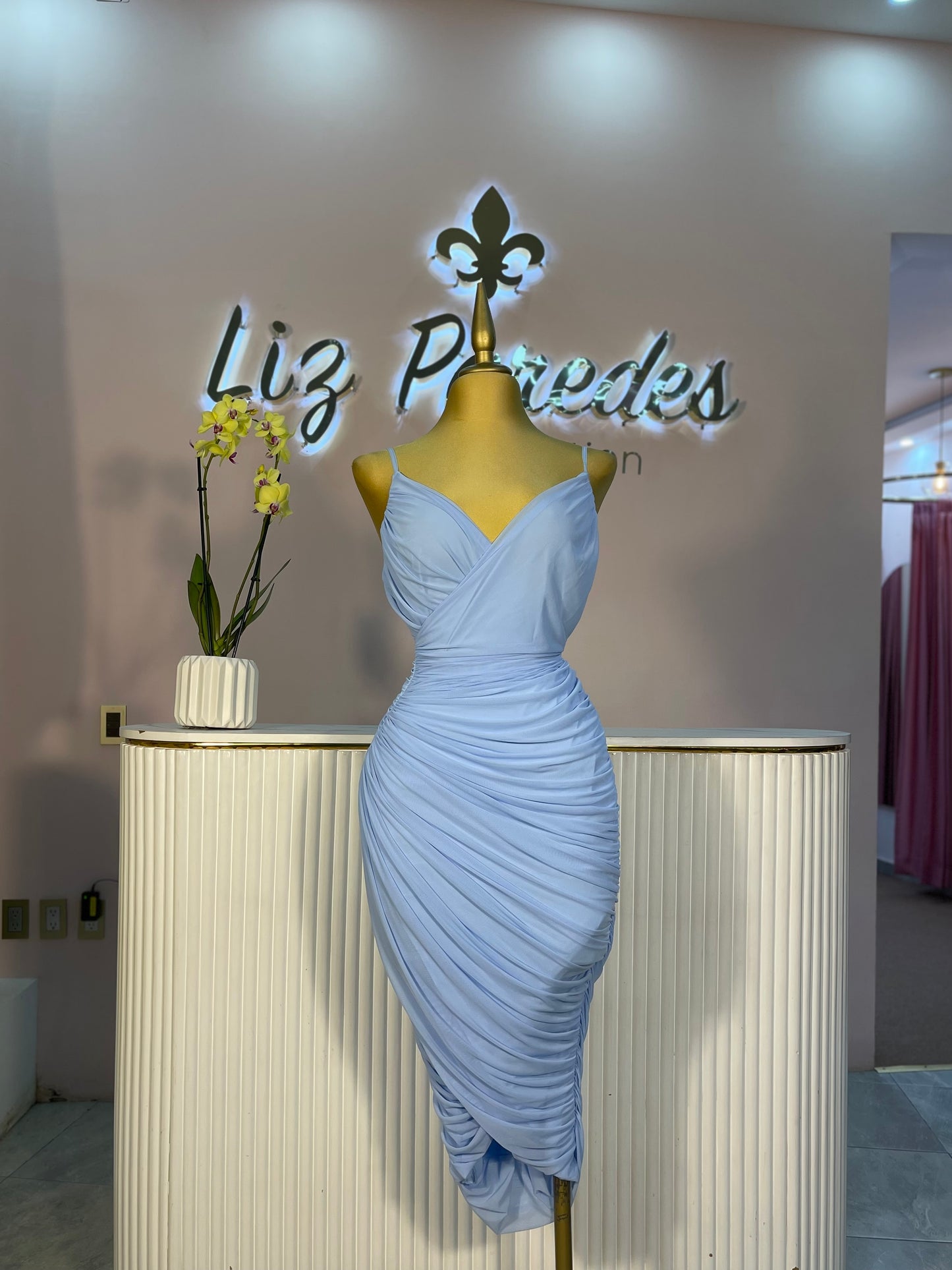 VESTIDO MIDI CRUZADO MESH