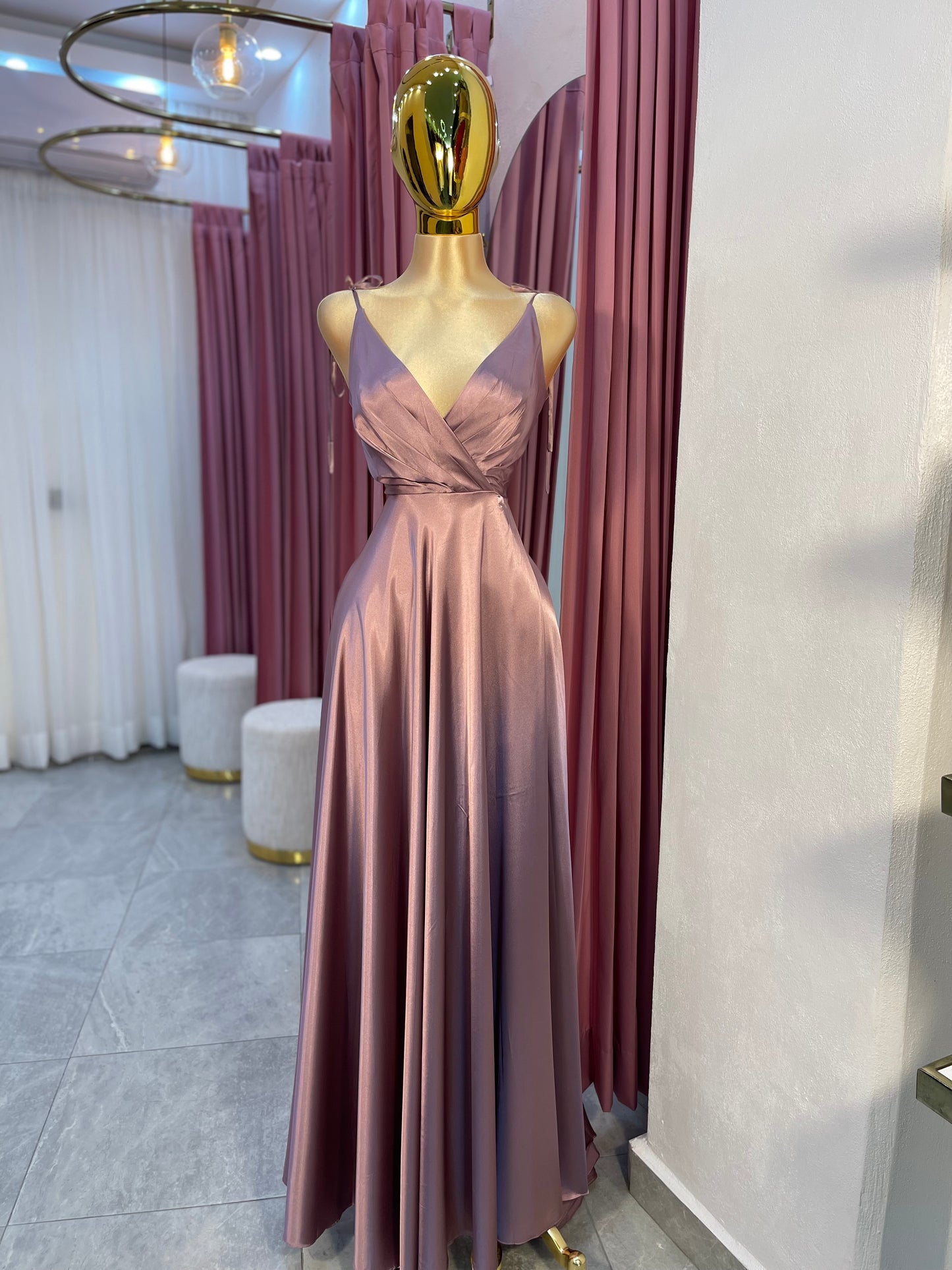 VESTIDO MAXI SATÉN BD105