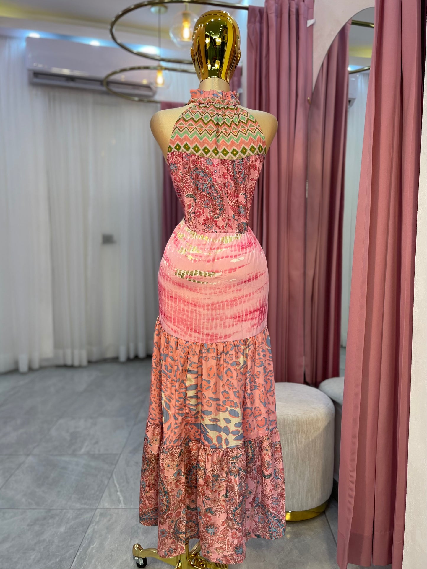VESTIDO HINDÚ H. CUELLO