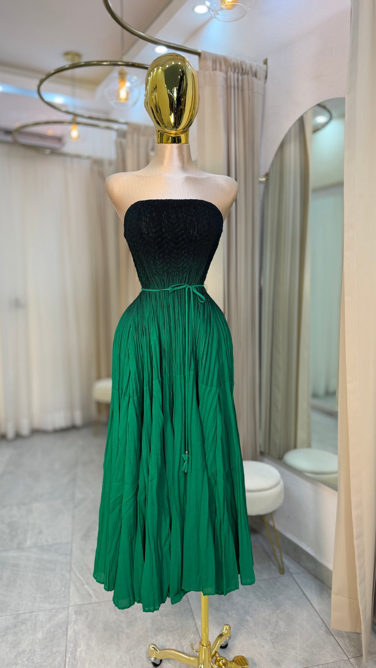 VESTIDO DEGRADADO VERDE