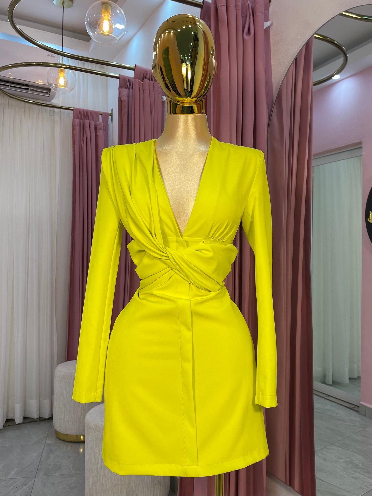 VESTIDO MINI AMARILLO