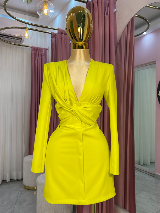 VESTIDO MINI AMARILLO