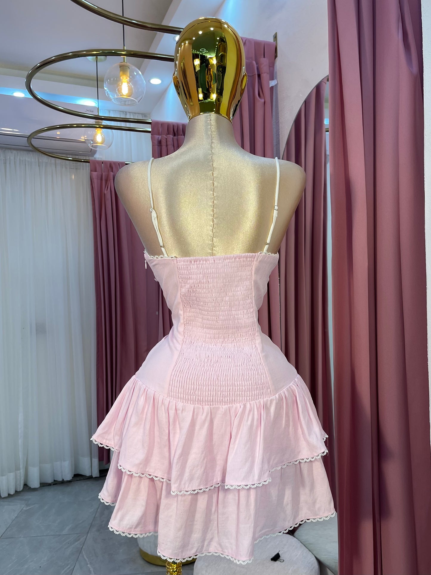 VESTIDO MINI CAMP ROSA