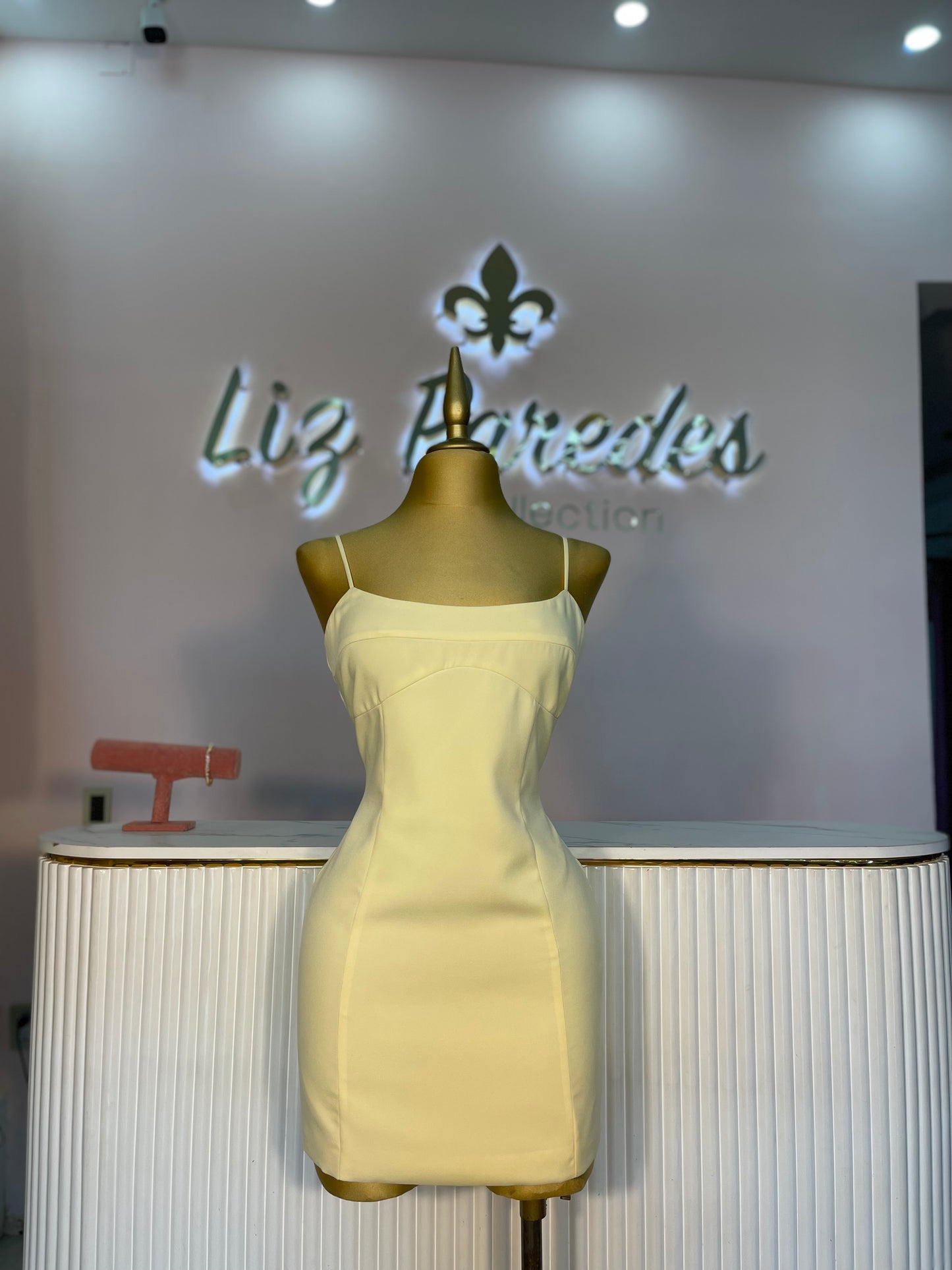 VESTIDO MINI AMARILLO TIRANTES
