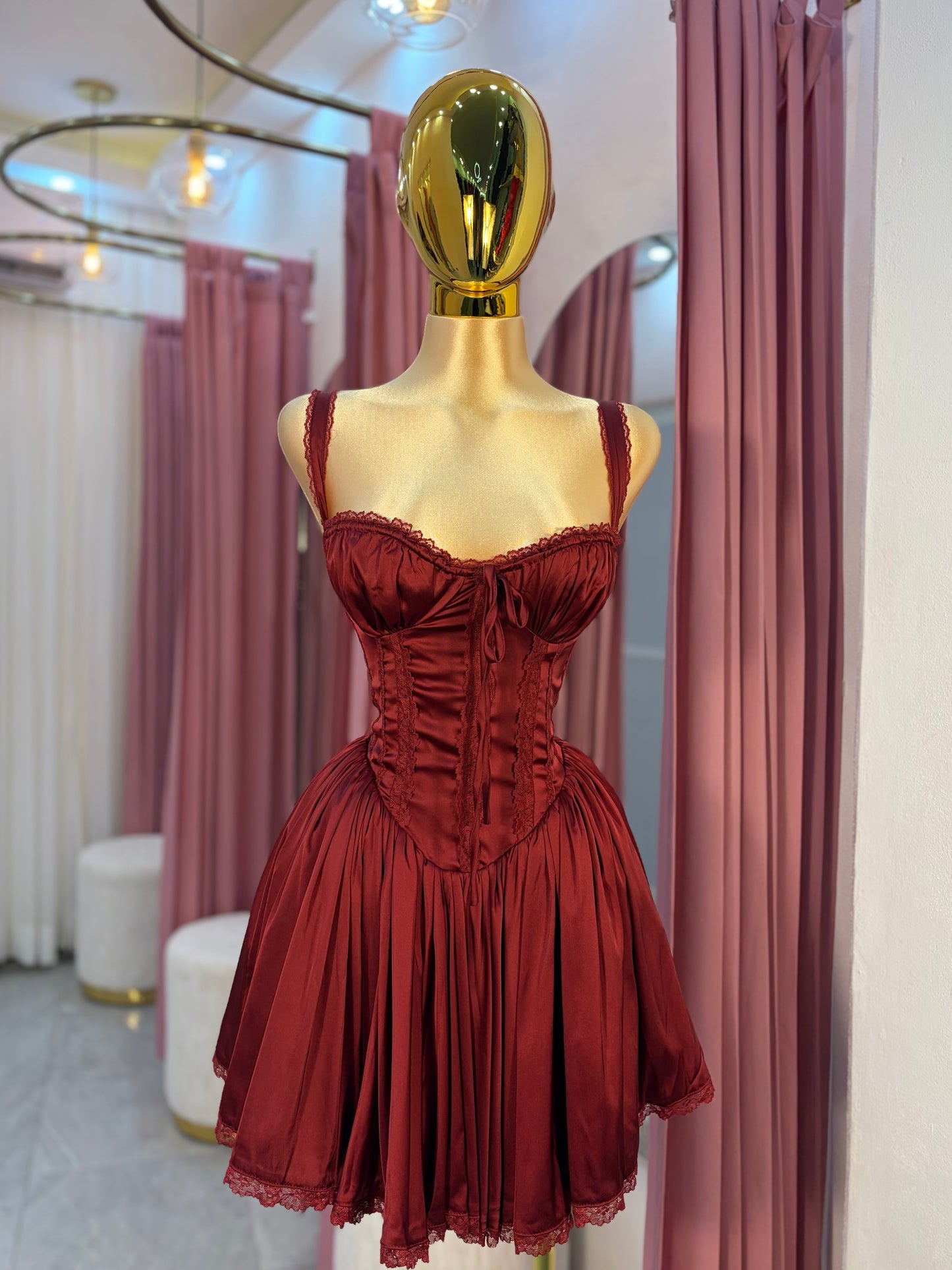 VESTIDO MINI SATEN CORSET