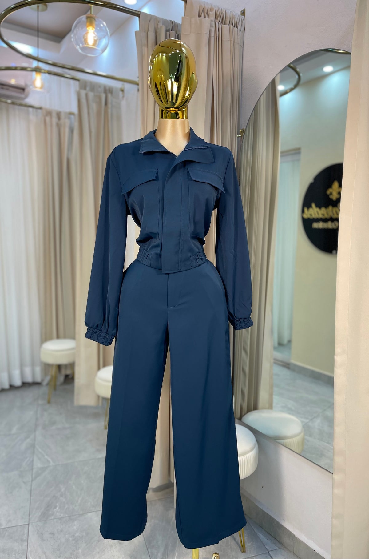 SET PANTS WIDE-LEG