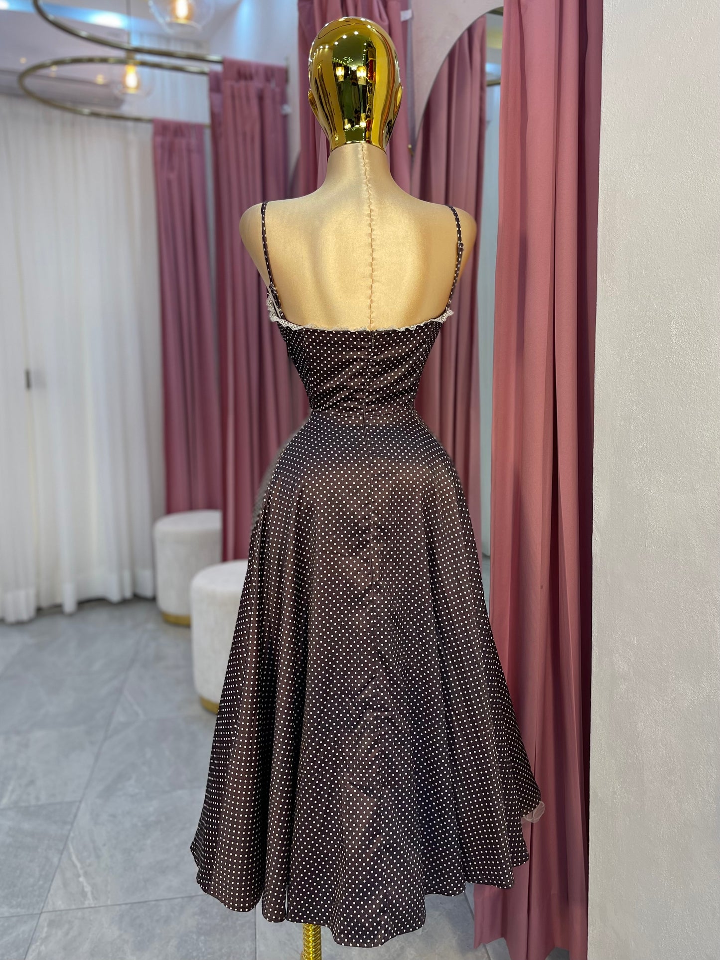 VESTIDO MIDI SATÉN LUNARES