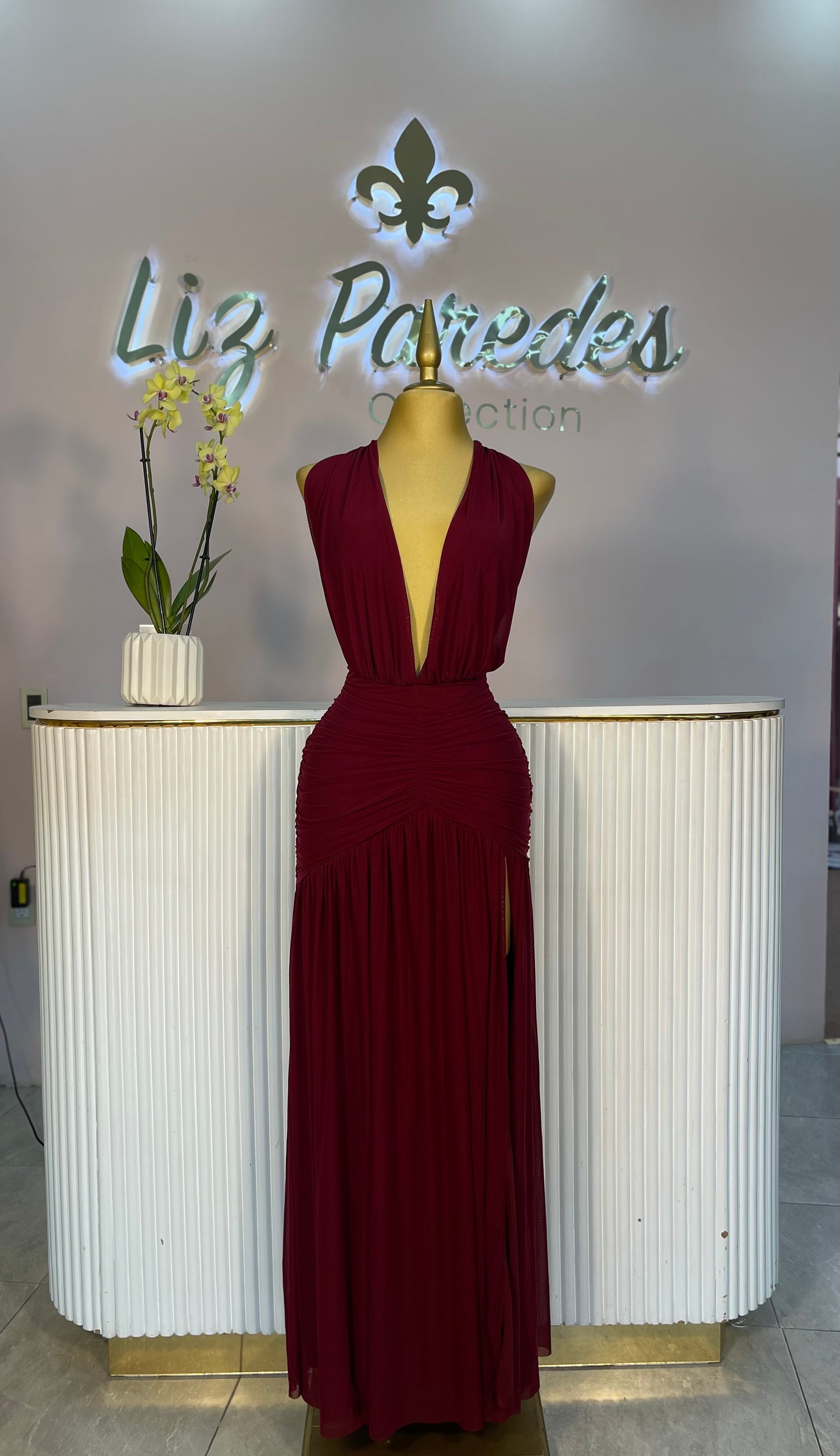 VESTIDO MAXI MESH ESCOTE