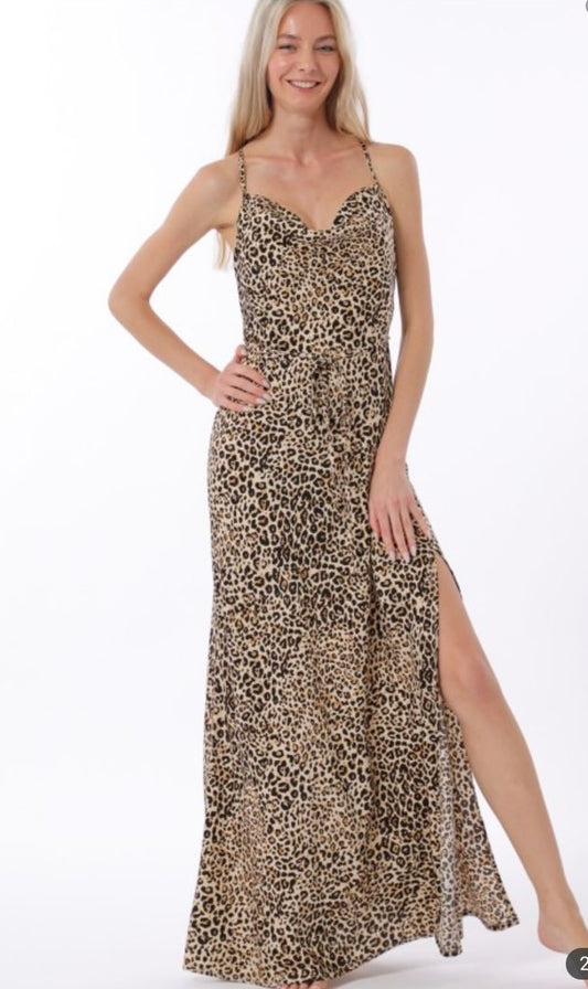 VESTIDO MAXI ANIMAL PRINT