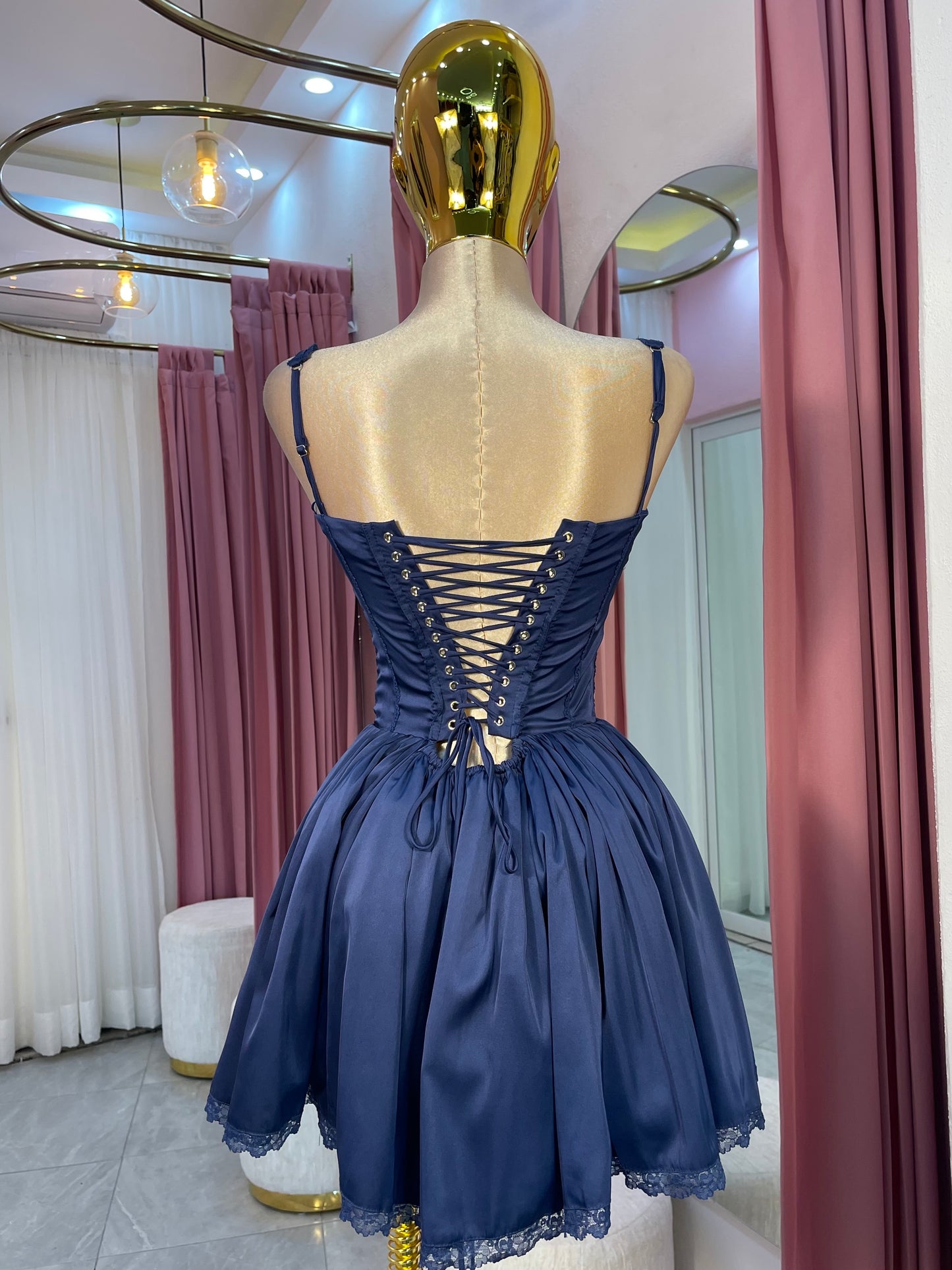 VESTIDO MINI SATEN CORSET
