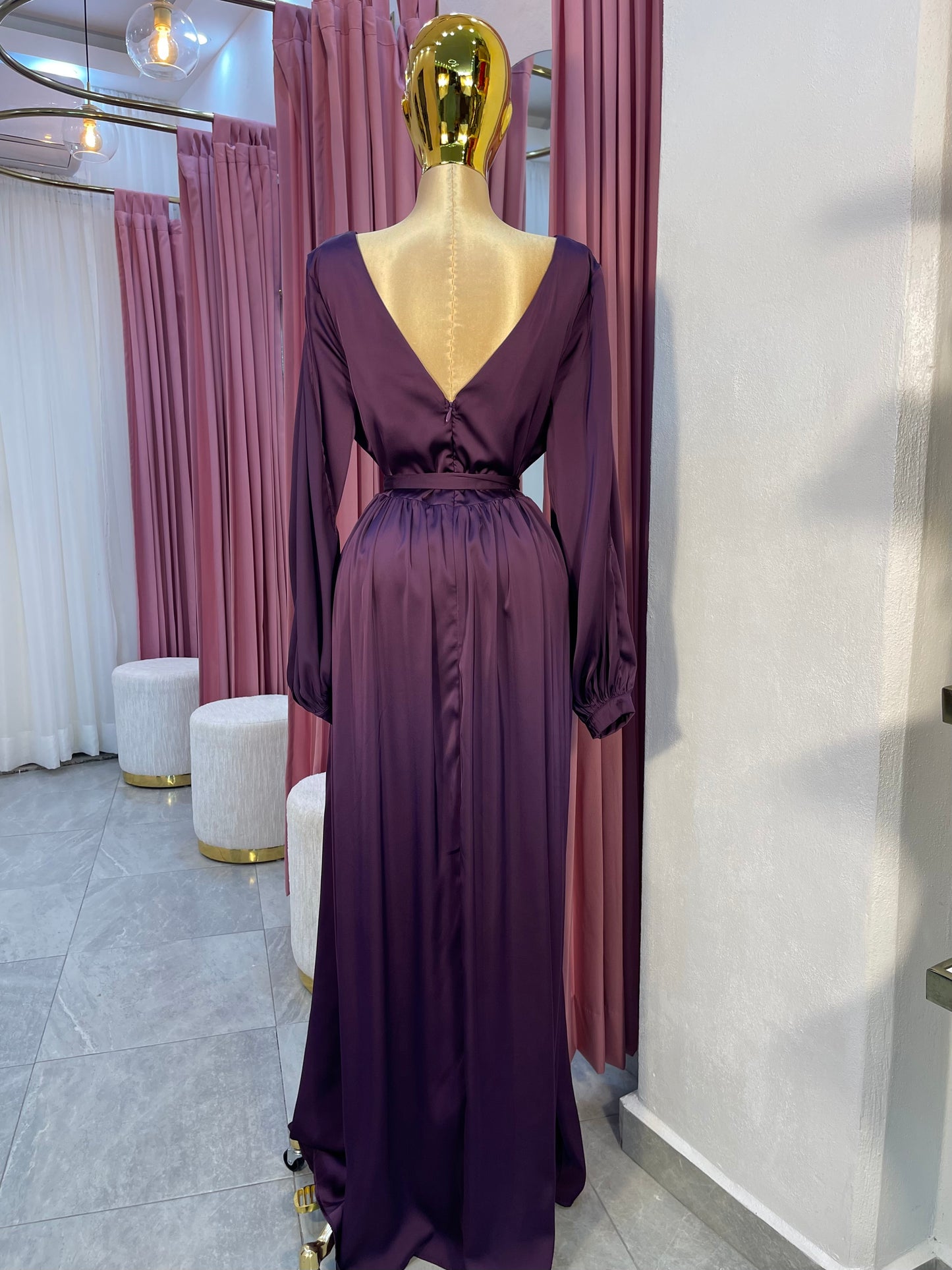 VESTIDO MAXI SATIN EXTRA