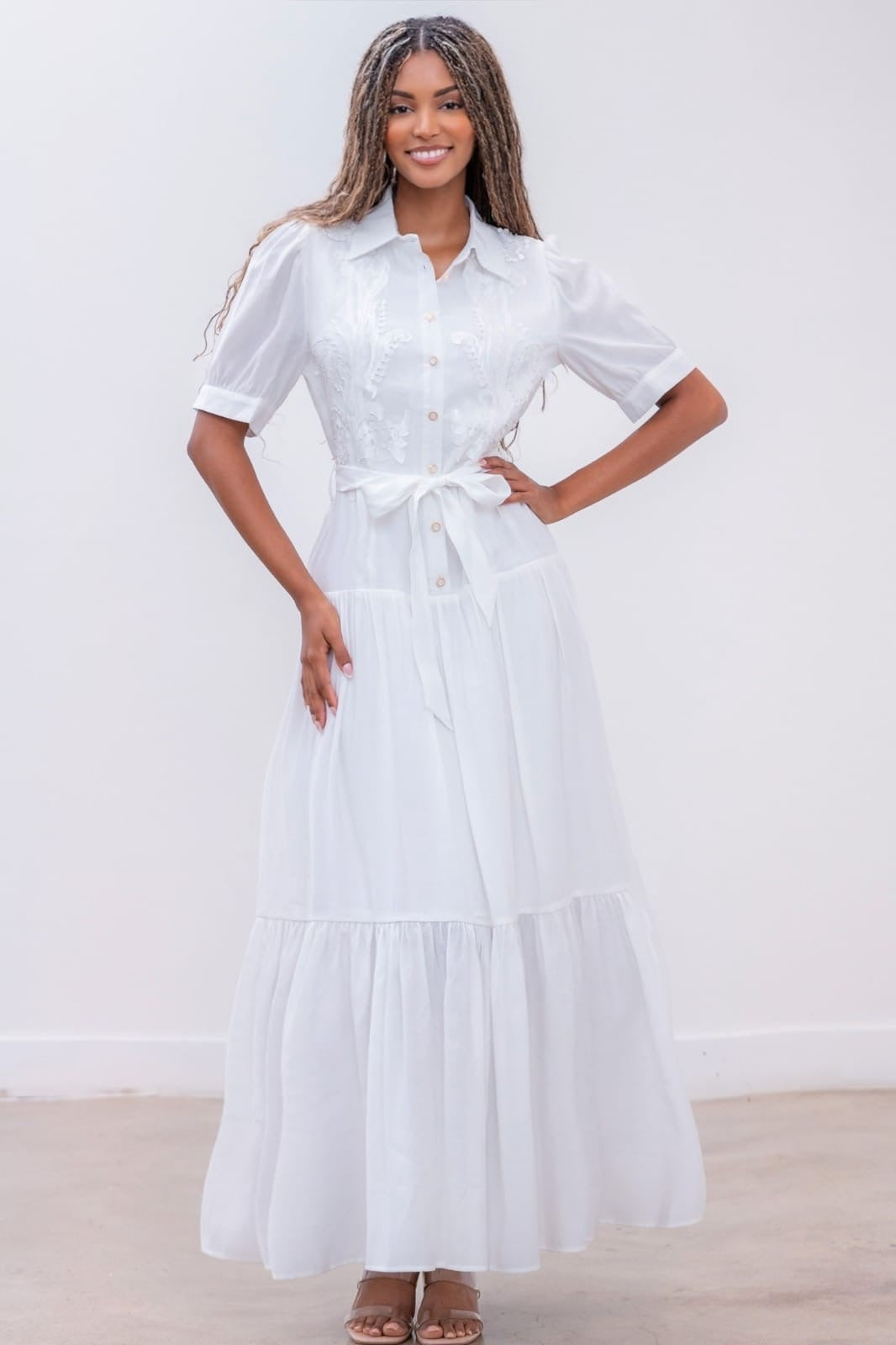 VESTIDO MANGA BOTONES