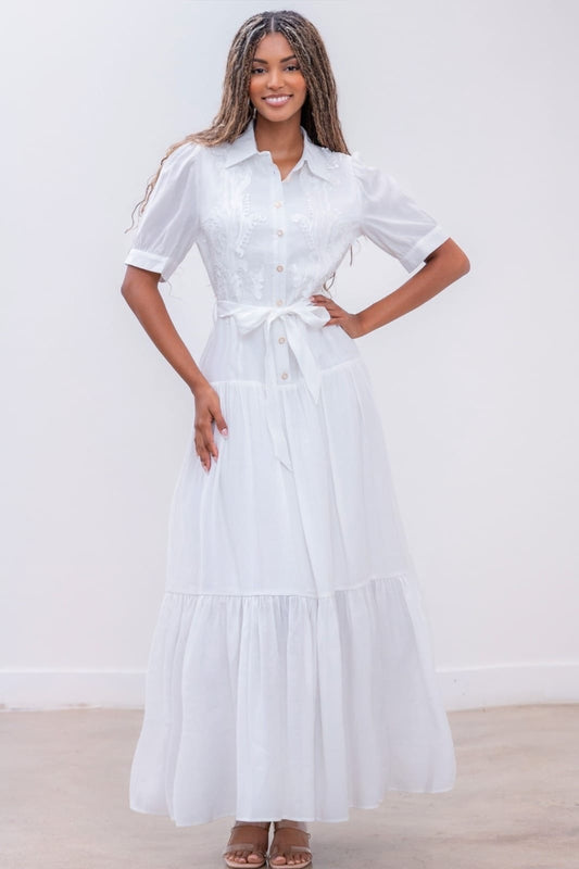 VESTIDO MANGA BOTONES