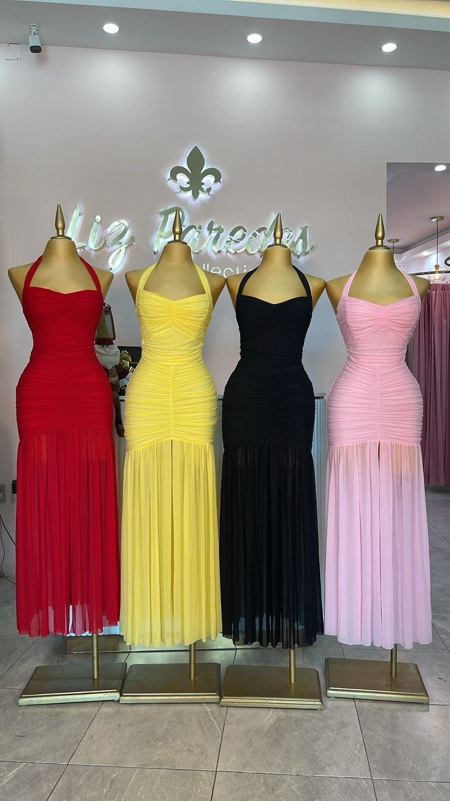 VESTIDO MAXI MESH HALTER