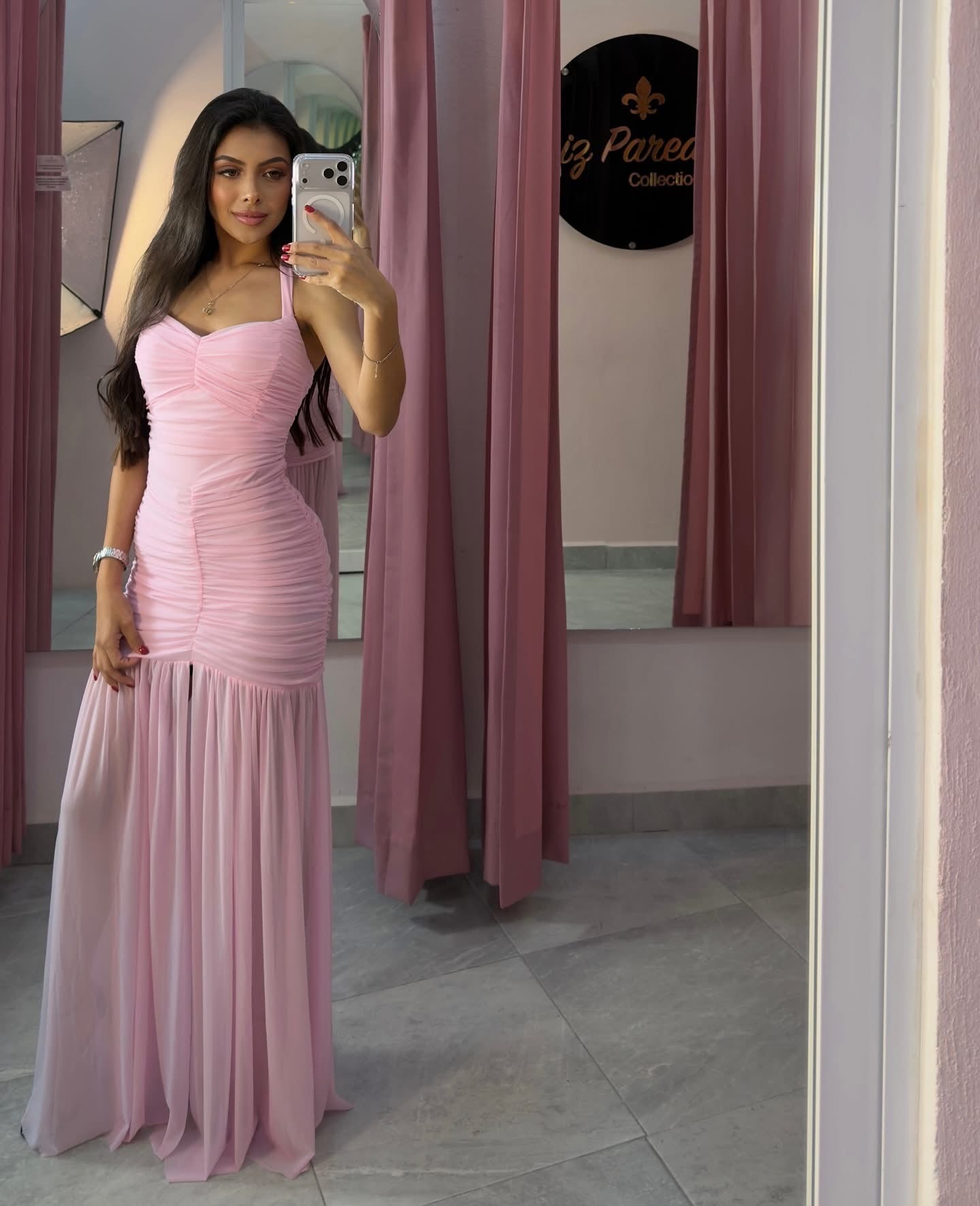 VESTIDO MAXI MESH HALTER