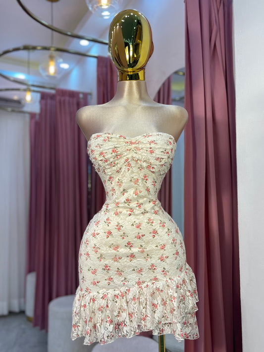 VESTIDO MINI FLORAL VINTAGE