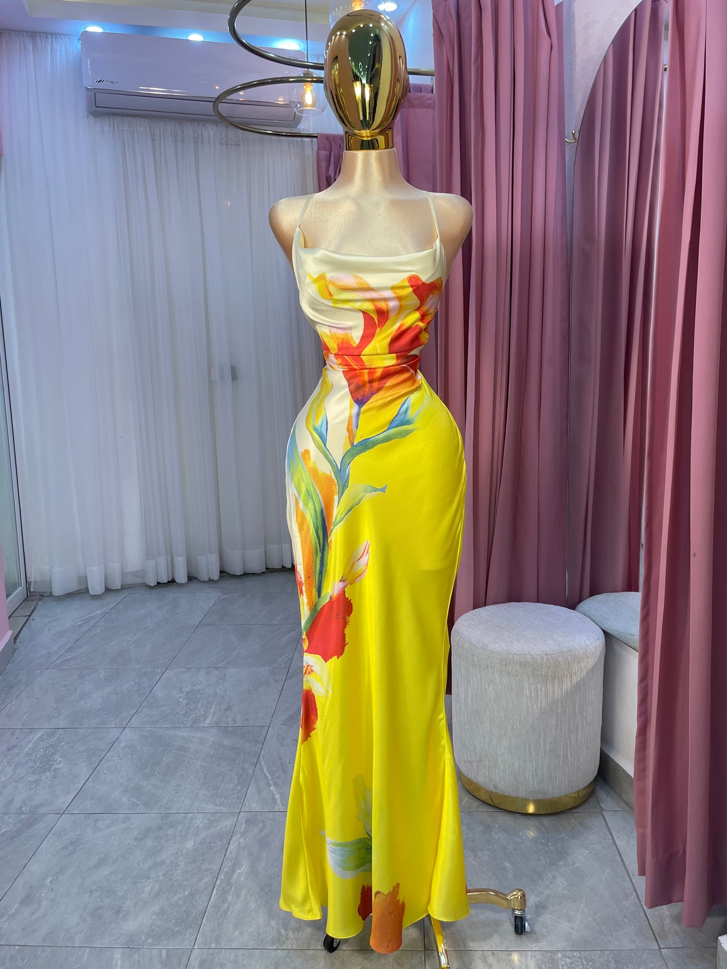 VESTIDO MAXI SATÉN EST ORQ.