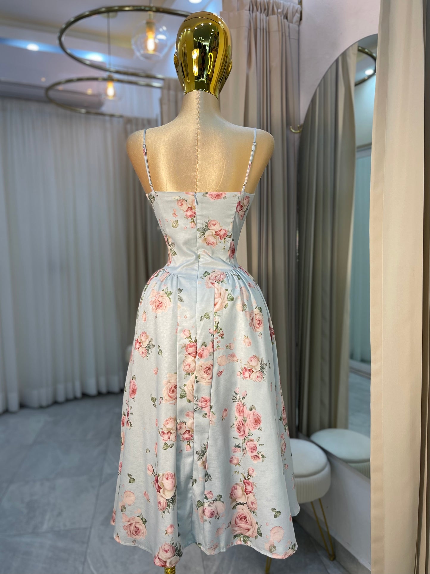VESTIDO MIDI EST AZUL