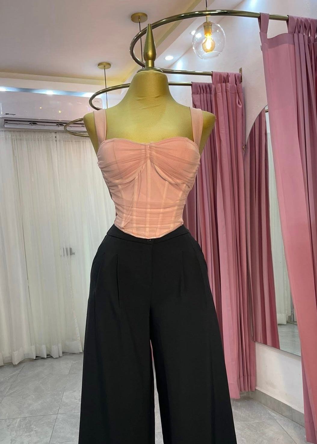 TOP CORSET ROSA COPAS