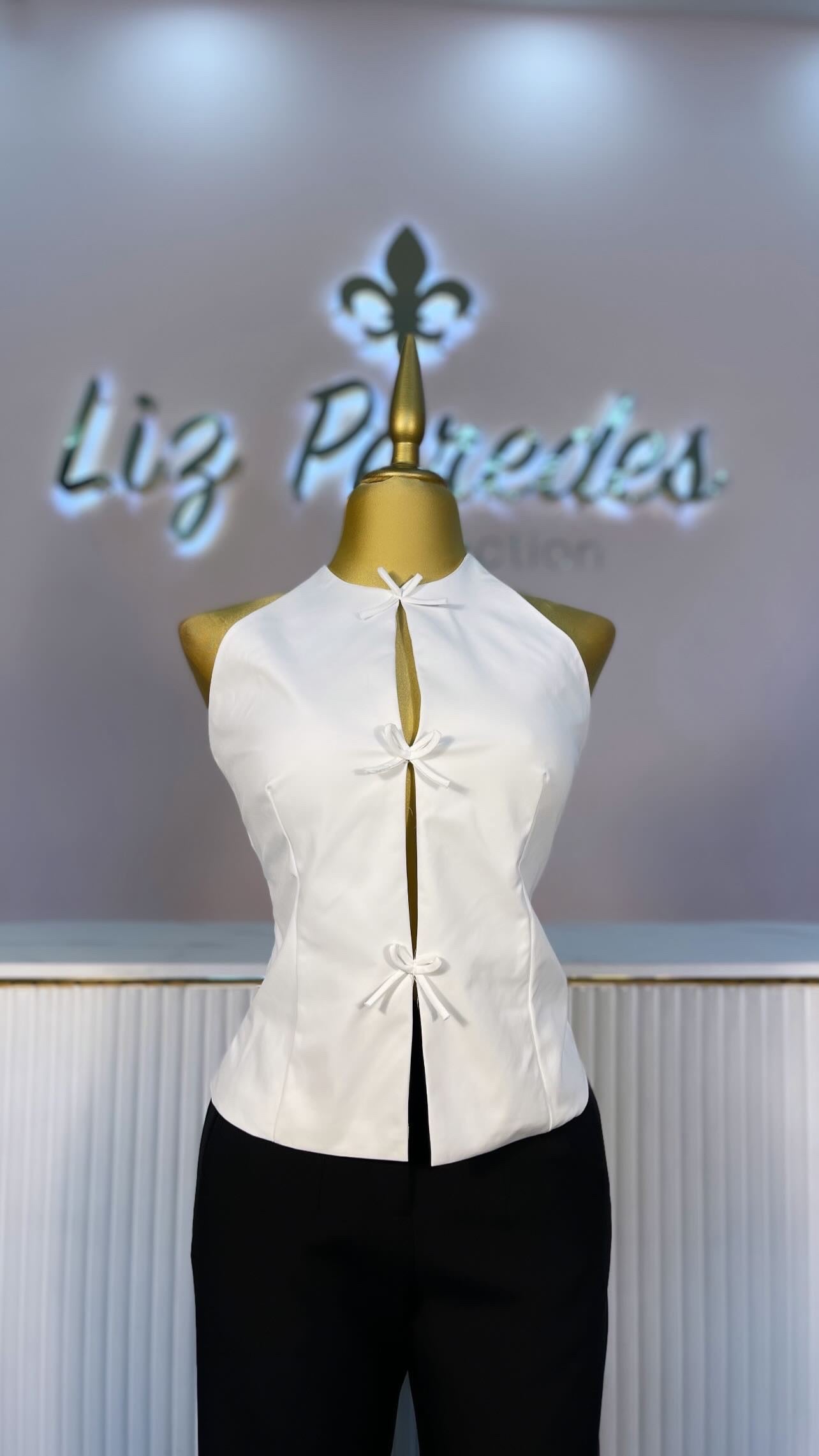 TOP BLANCO HALTER MOÑOS