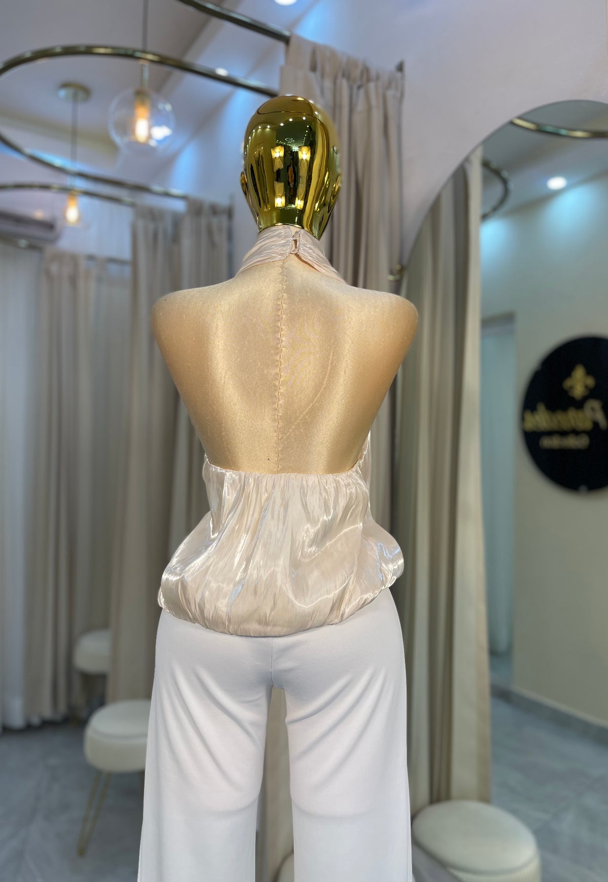 TOP SATIN DRAPEADO