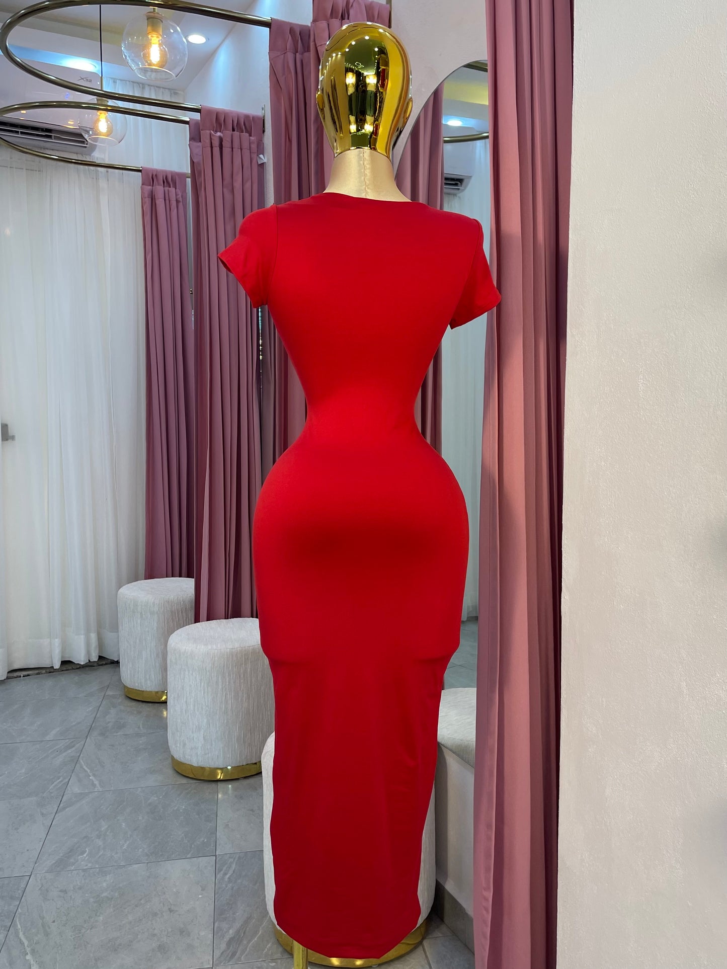 VESTIDO BÁSICO MANGA  ALGODÓN
