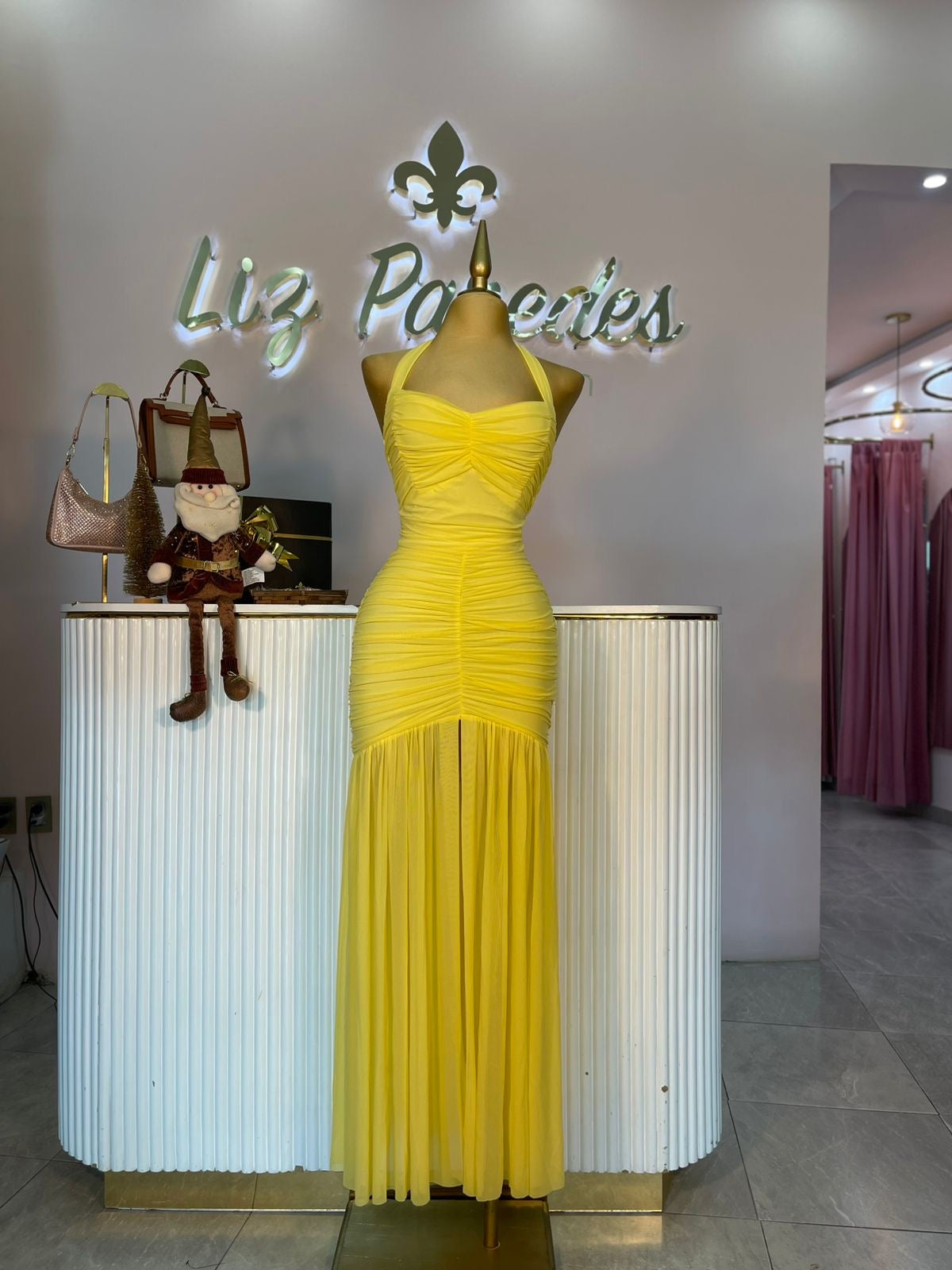 VESTIDO MAXI MESH HALTER