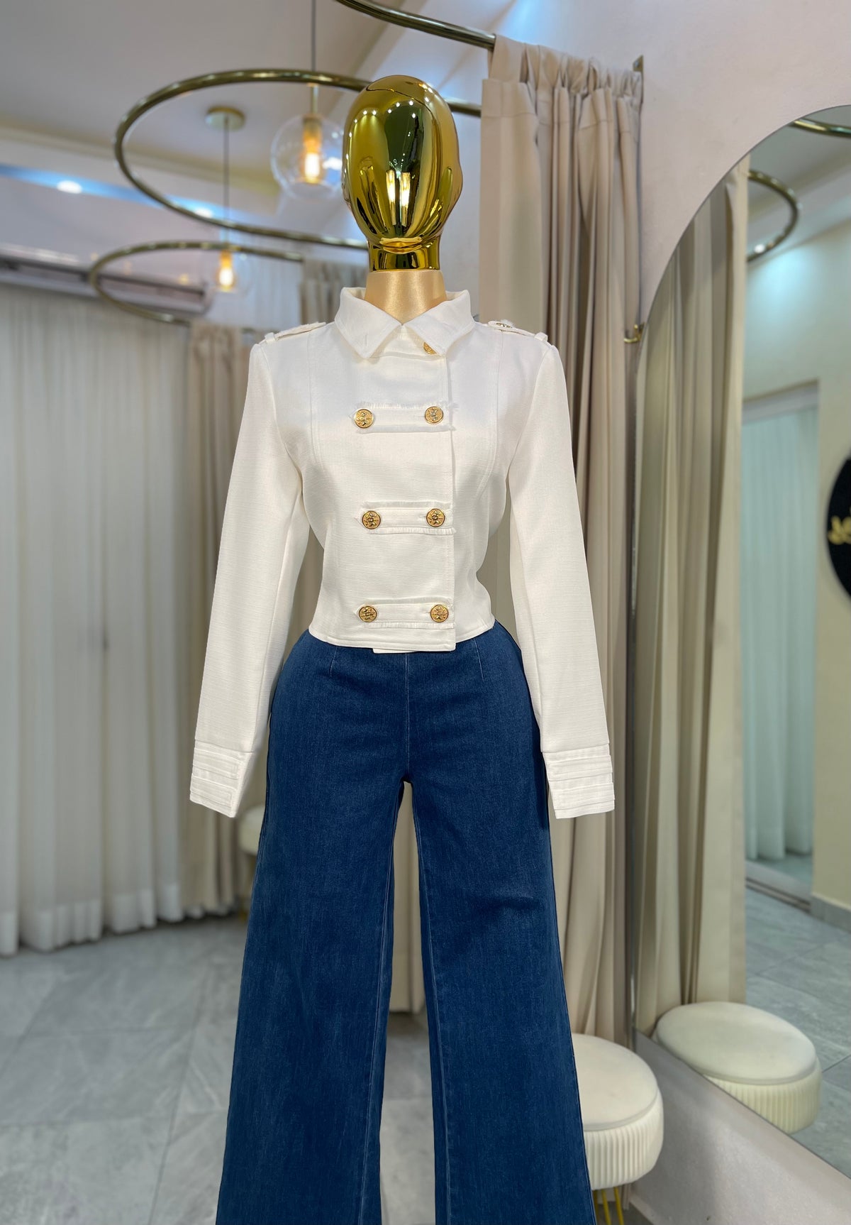 CHAQUETA MILITAR BLANCA
