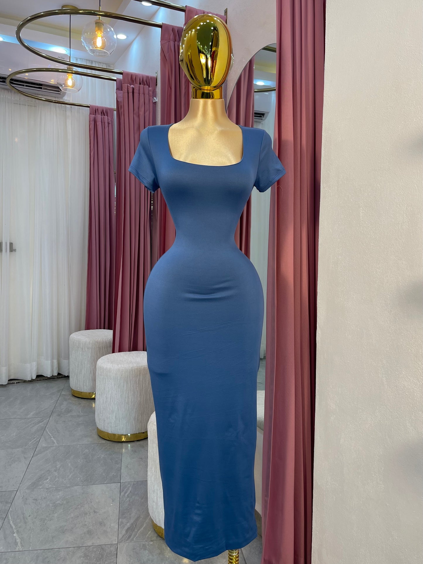 VESTIDO BÁSICO MANGA  ALGODÓN
